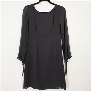 Boston Proper black silk dress.